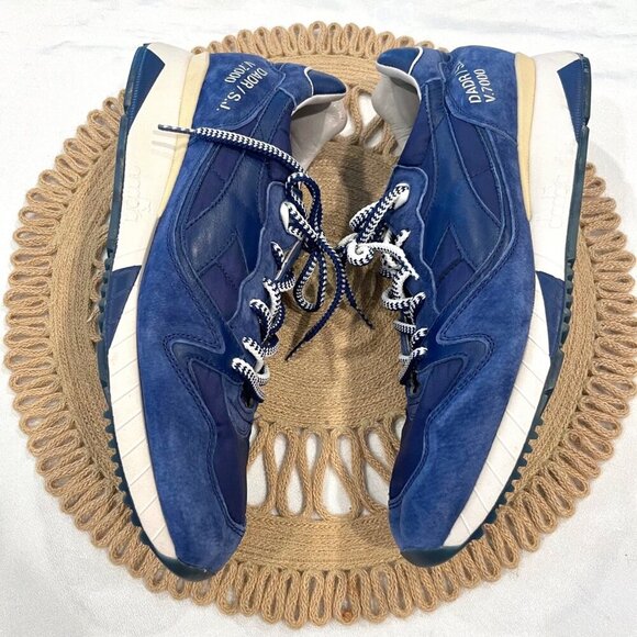 Diadora x Kith x Slam Jam Blue Suede V7000 Sneakers Size 12.5 Low Top Yvan main image 6